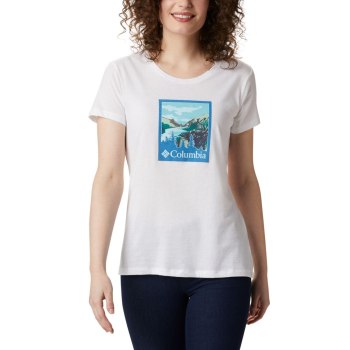 Columbia Hidden Lake Crew, Camiseta Blancos Para Mujer | 538410-TBQ